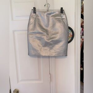 H&M metallic silver skirt